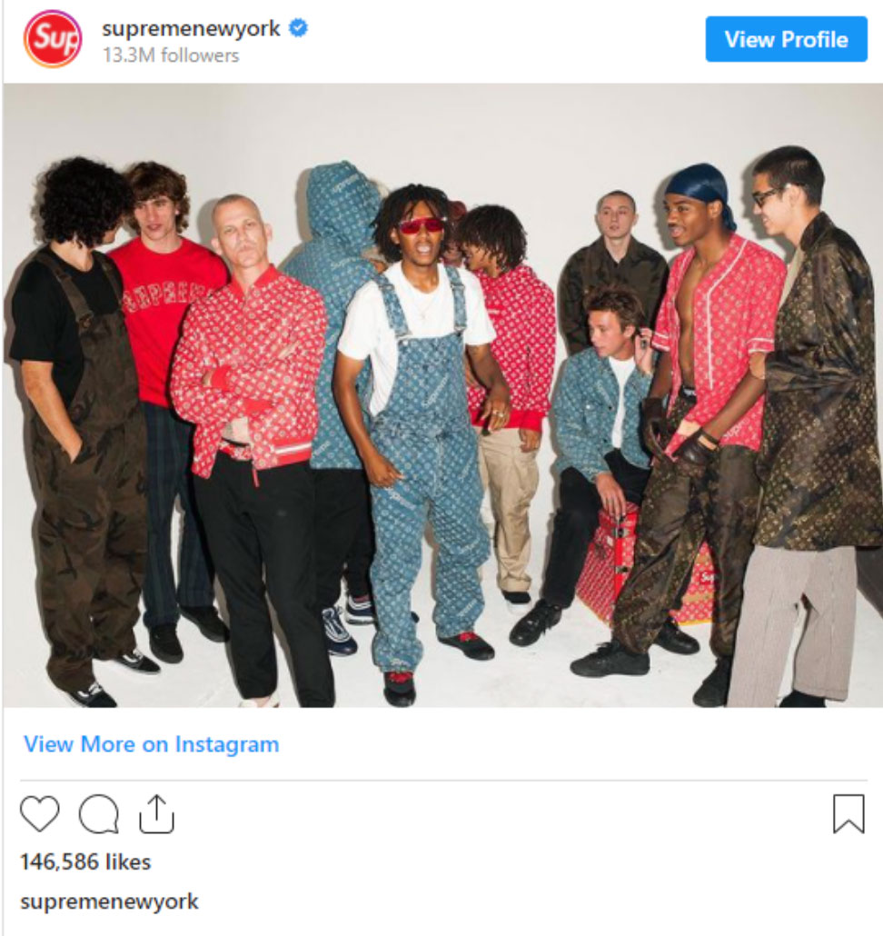 Supreme Louis Vuitton Brand Collaboration