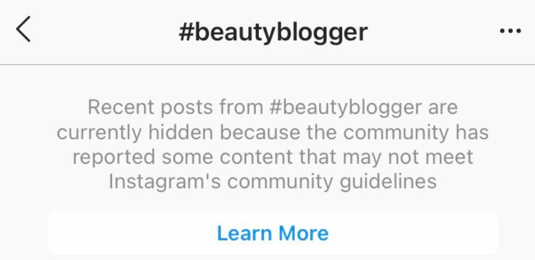 instagram banned hashtag instagram banned hashtag message