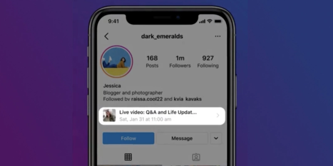 Scheduling live video on instagram 2022