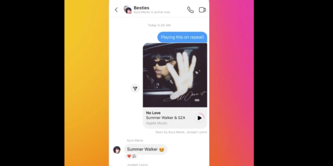 instagram music sharing feature update 2022