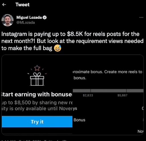Instagram Reels Bonuses Requirements 2022 Instagram Reels Bonuses Requirements