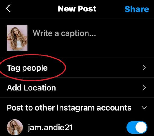 How to tag someone on Instagram Post