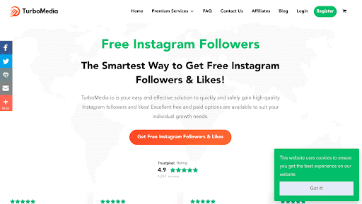 Turbomedia.io is the most trusted websites where you can buy Instagram followers